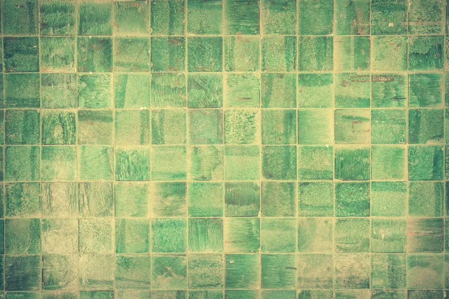 Wall of Green Glazed Tiles