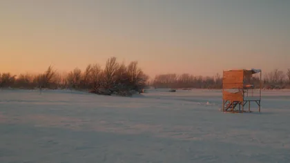 Torretta del bagnino nella neve