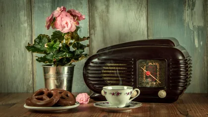 Radio, Teacup and Begonias