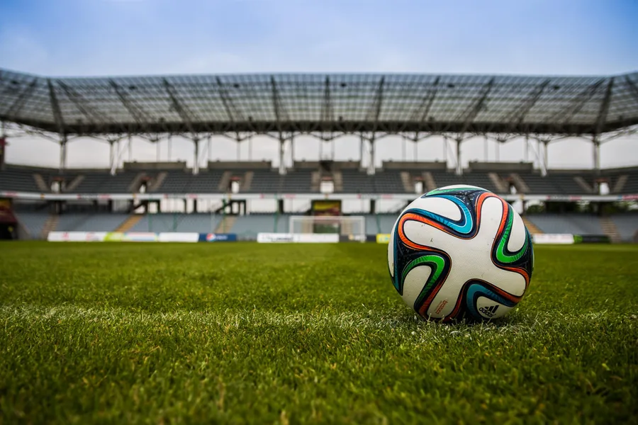 A Football on the Empty Pitch