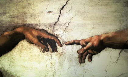 The Creation of Adam, Detail of Two Hands