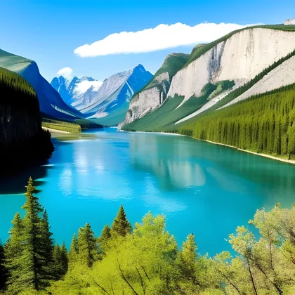 Un lago di montagna turchese