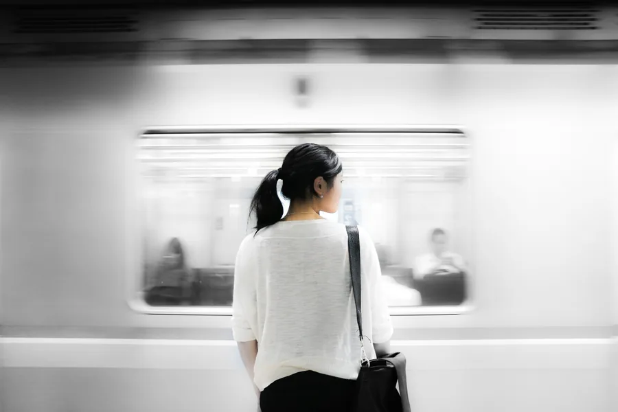 Waiting as the Train Passes