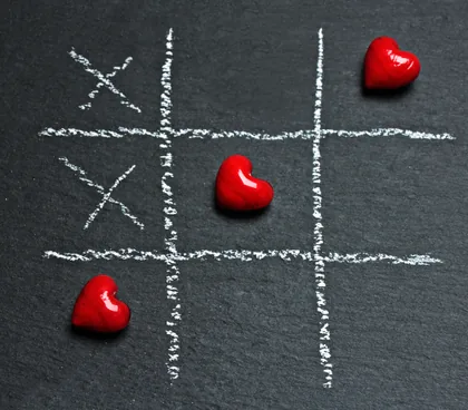 Hearts and Crosses on Slate