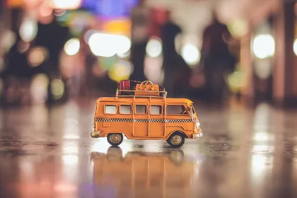 Toy Van in the City Lights